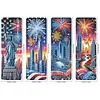(US Local)4Pcs Diamond Painting Bookmarks Diamond Art Bookmarks for Book Lovers (America)