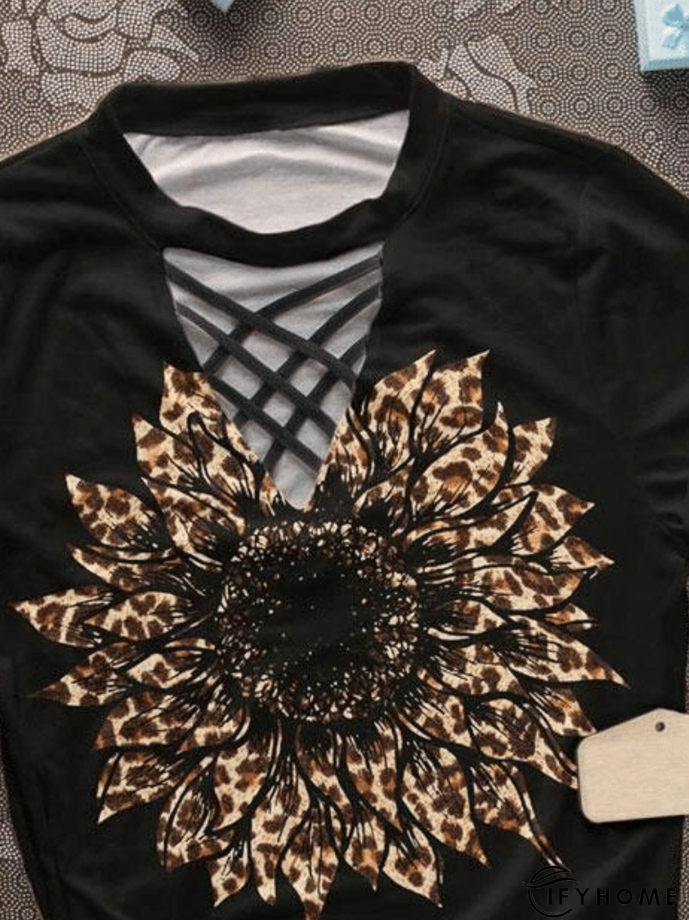 Printed Leopard Casual Short Sleeve T-shirt | IFYHOME