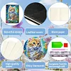 (US Local)50-Page A5 Cat Diamond Painting Notebook for Adult Holiday Birthday Gift
