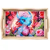 DIY Diamond Painting Wooden Tray Food Tray with Handle Living Room Decoration Donut Wooden Tray Kit