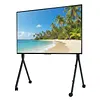 [US Local Warehouse] Universal Rolling Tv Stand for 86-110 Inch Screens Heavy Duty Whiteboard Stands Max Load 485LBS/220kg Smart Board Stand with Lockable Wheels