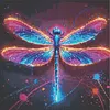 Diamond Painting -DIY Round Drill Colorful Dragonfly(40*40CM)
