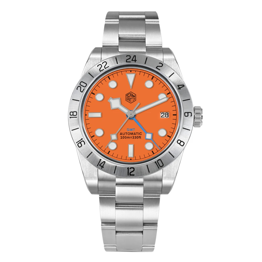 値下！SAN MARTIN SN0054 BB 39mm サンマーティン San Martin New 39mm BB GMT Colorful Dial Watch SN0054