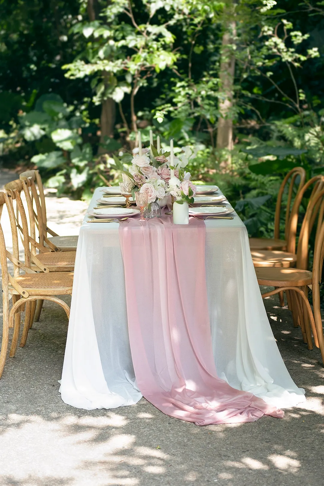 Large Floral Centerpiece Set in English Pastel