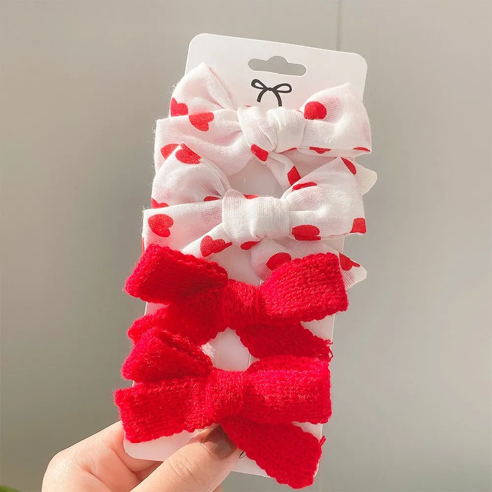 4Pcs/set 2021 New Leopard Print Hair Clips For Cute Girls BB Boutique Hairpins Bowknot Barrettes Headwear Kids Hair Acesssories