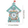 Diamond Painting Acrylic Blue House Clock Ornament