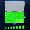 900pcs Luminous Fishing Beads Oval Plastic Glow Fishing Beads Fishing Line Beads