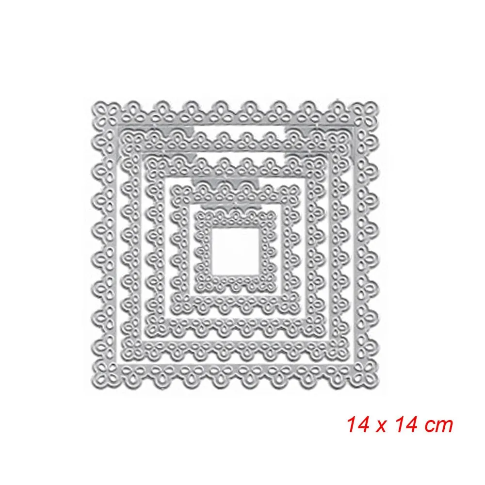 Metal Cutting Dies Curves Border Frames Square DIY Scrapbooking Card Album Making Embossing Punch Craft Diecuts New 2019