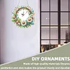 DIY Daisy Mushroom Diamond Clock Art Pendant Home Wall Decoration Crafts