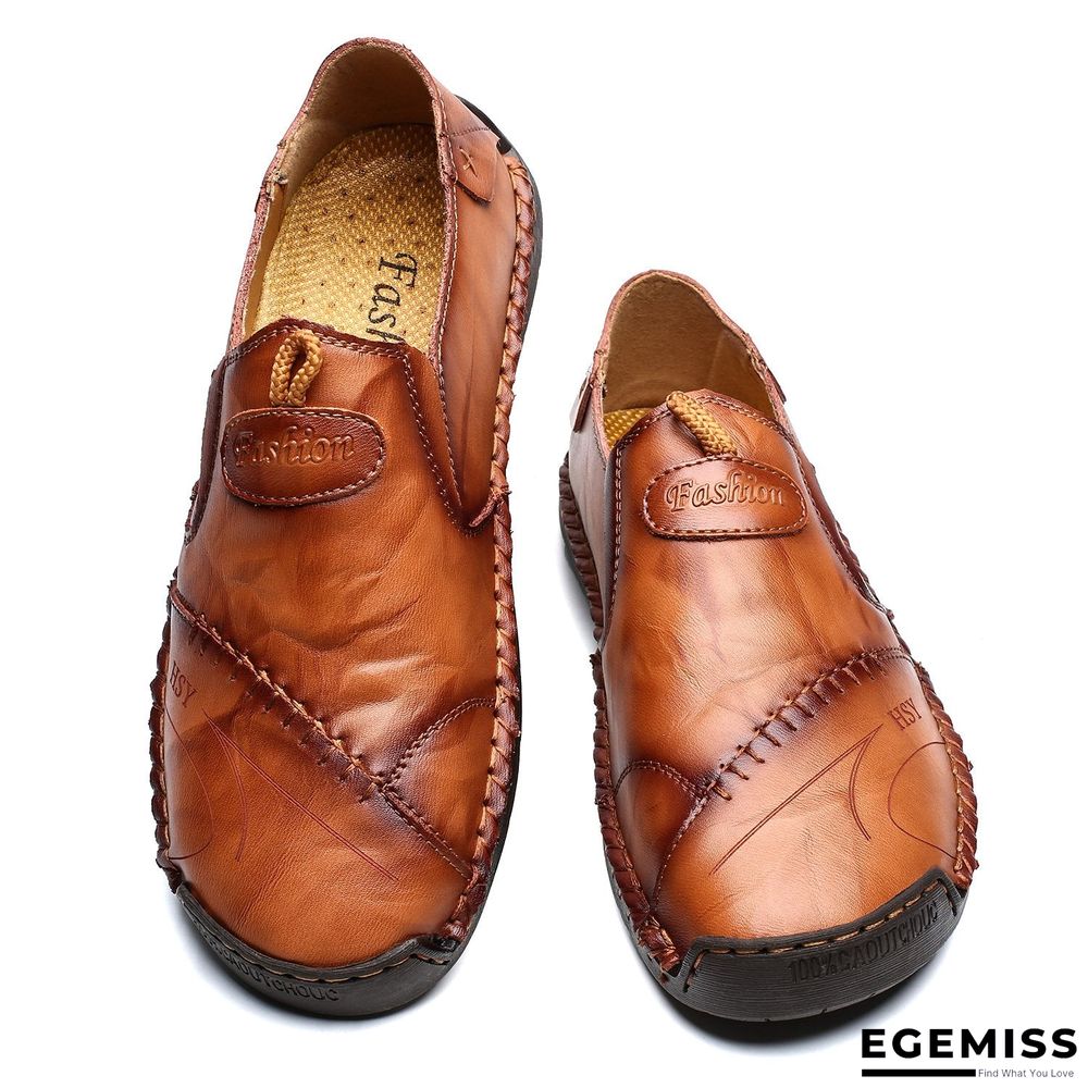 Genuine Leather Men's shoes Moccasins Loafers Shoes Waterproof Soft Breathable Flats | EGEMISS