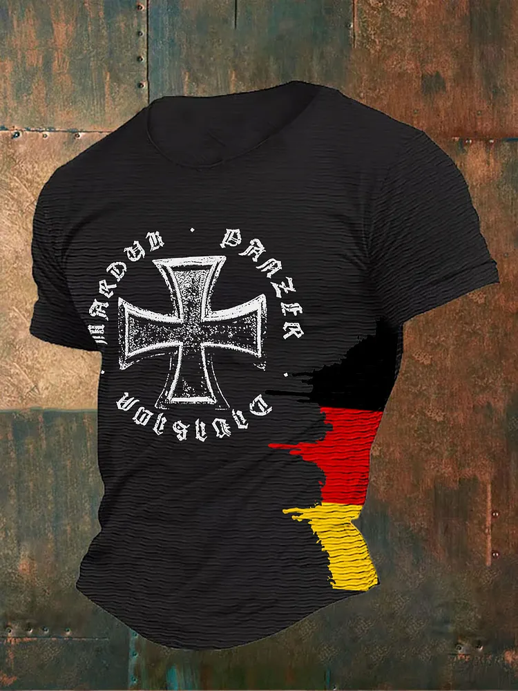 Herren T-Shirt mit deutschem Eisernen Kreuz bedruck