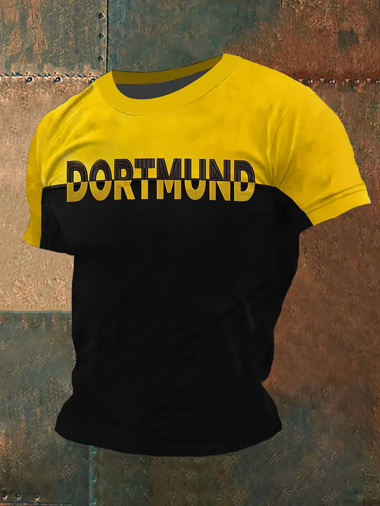 M&auml;nner Dortmund T-Shirt mit kurzen &Auml;rmeln