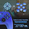 Noiposi Wireless Pro Controller for Nintendo Switch/Switch OLED/Switch Lite, Switch Controller, Wireless Gamepad for the Zelda ,Turbo & Auto Function, Back Mapping ,Rechargeable 650mAh Battery, Long Playing Time (Blue)