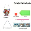 Independence Day Bouquet DIY Acrylic Diamond Painting Hanging Kit Special Shape Crystal Rhinestone Art Pendants Single Side Drill for Adults Gift Home Wall Or Window Decor