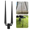 1Pcs Ground Anchor Pegs Stainless Steel U Pegs for Camping Tents (holder base)