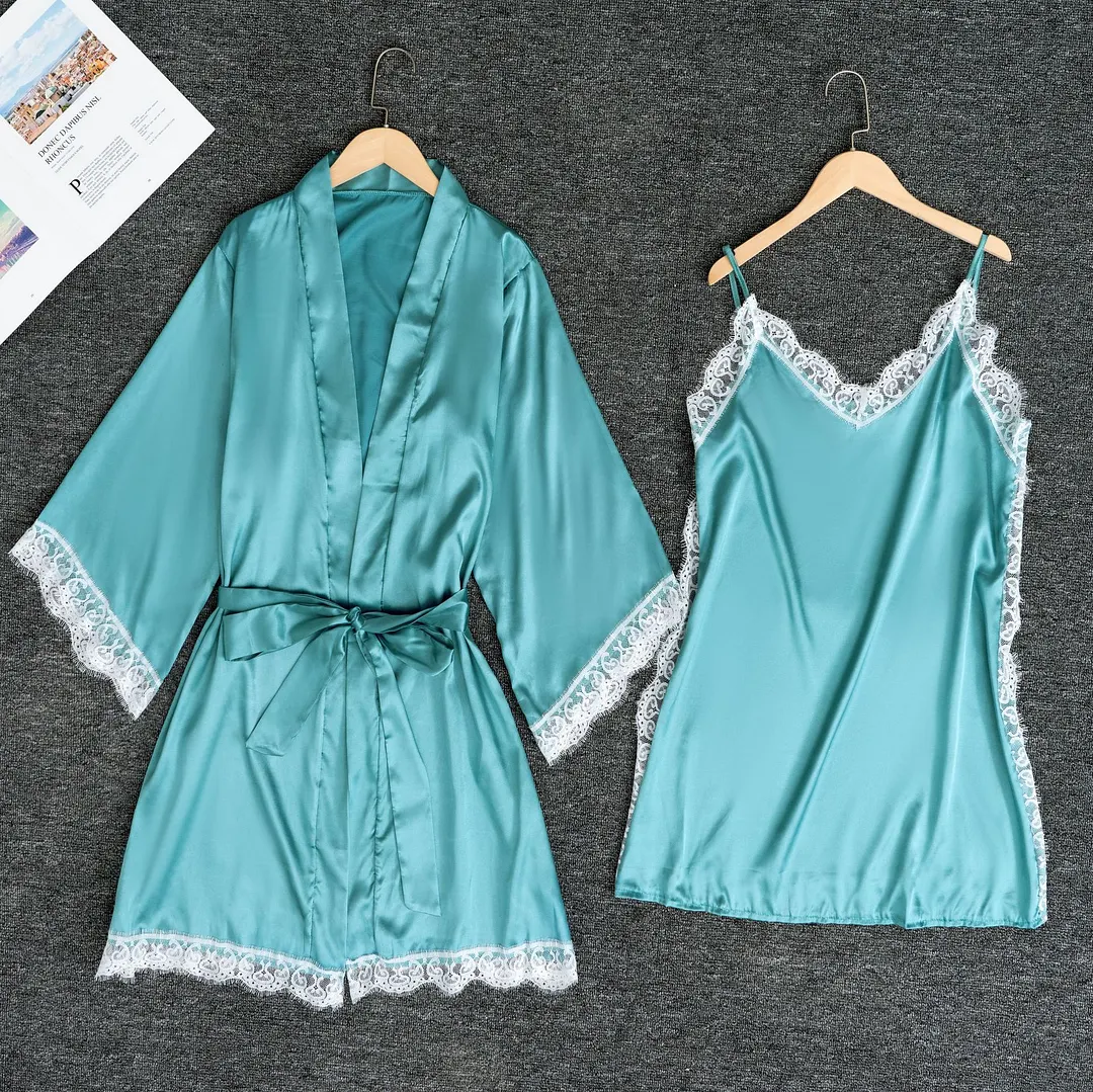 Churchf New Stitling Elastic Lady Pyjamas Jersey With Pyjab Pajamas Set Solid Color Home Size