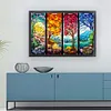 (Stamped/Counted) Four Seasons - 11CT Cross Stitch 60*40CM(glass painting cross stitch)(Big Size)