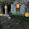Solar Lantern Outdoor Hanging Lantern Light IP44 Waterproof with Handle for Yard