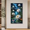 >SALE<5D DIY Full Round Drill Partial AB Diamond Painting Lotus Pond Decor 45x75cm