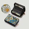 (US Local)Flower 5D DIY Diamond Painting Wallet Diamond Painting Card Holder Coin Purse