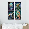 4Pack Sea Animals-Full Round Diamond Painting(30x40cm)