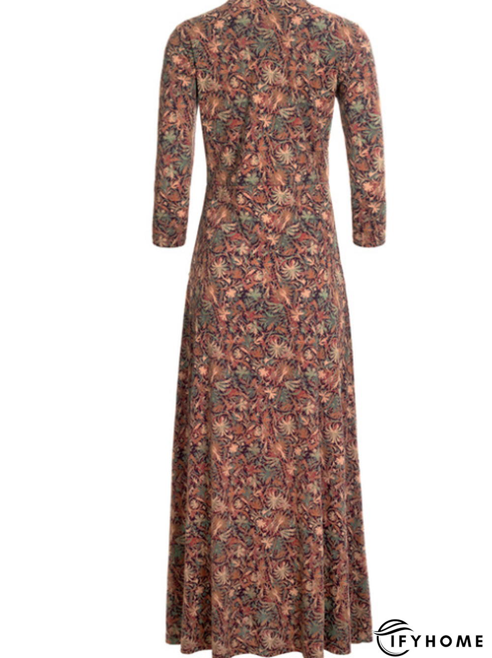 Women Fashion Casual Floral Cotton Dress | IFYHOME