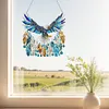 (US Local)DIY Diamond Painting Art Pendant Window Hanging Eagle Dream Catcher