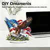 America Flag Eagle DIY 5D DIY Diamond Art Tabletop Ornament Kit for Home Decor