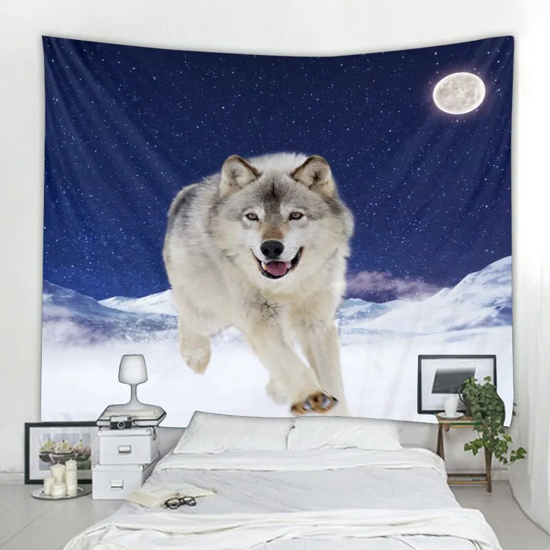 Nigikala creative tapestry wall hanging decoration tiger lion pattern wall hangings home textile wall Bohemian decoration tapiz