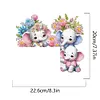 (US Local)Baby Elephant Diamond Art Door Right Angle Sign for Indoor Outdoor Wall