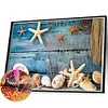 Peinture diamant de perceuse ronde en filet &eacute;toile de mer-40 * 60cm (grande taille)