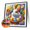 Lapin de P&acirc;ques eggs_round drill peinture diamant-30*30cm