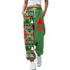 Women's Christmas Loose Casual Print Drawstring Jogger Pants