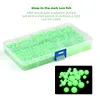 900pcs Luminous Fishing Beads Oval Plastic Glow Fishing Beads Fishing Line Beads