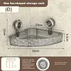 Glacier Pattern Transparent Shower Storage Rack Punch-Free Suction Cup Shelf