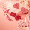 4 Pairs Double Sided Holiday Diamond Art Earrings for Women (Lady Earrings)