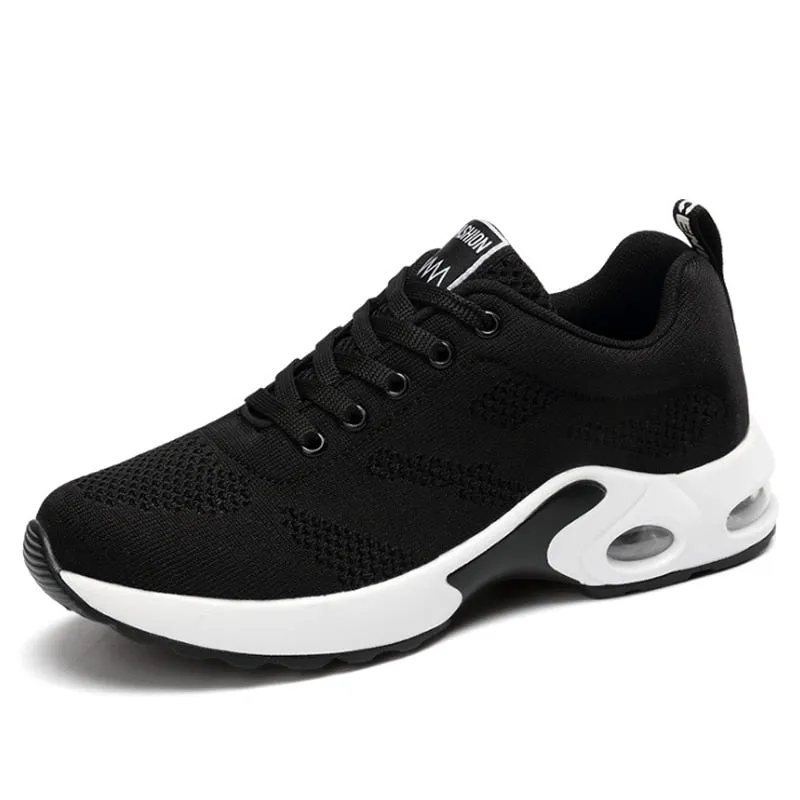 Ladies White Sneakers Female Running Shoes Breathable Casual Shoes Woman Sports Shoes Platform Sneakers Height Increase Shoes