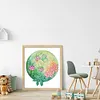 Round Flower-Lupine-14CT Stamped Cross Stitch Egyptian Cotton 30*35cm/11.81*13.78in