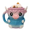 Cute Penguin Cow Leak Proo Ice Cream Pint Containers for Gathering Party Picnic