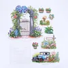 >SALE<Acrylic Garden Classic Car Desktop Diamond Art Kits for Home Office Decor