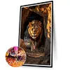 Diamond Painting-DIY Full Round Drill Lion(70*40 CM)