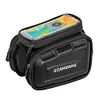 3L Bicycle Front Frame Bag Support Touch Screen Bike Top Tube Bag for 7in Phones