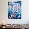 Two Jellyfish DIY Pearl Painting Kit with Frame 30x40cm Pearl Gem Paintings Picture Arts Craft for Adults Beginners Gift Home Wall Decor
