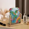 (US Local)DIY Hummingbird Diamond Painting Kit Rotatable Mirror w Diamond Art Jewelry Box