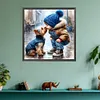 (US Local)Paint By Numbers Kit On Canvas DIY Oil Art Boy Dog Picture Home Decor40x40cm