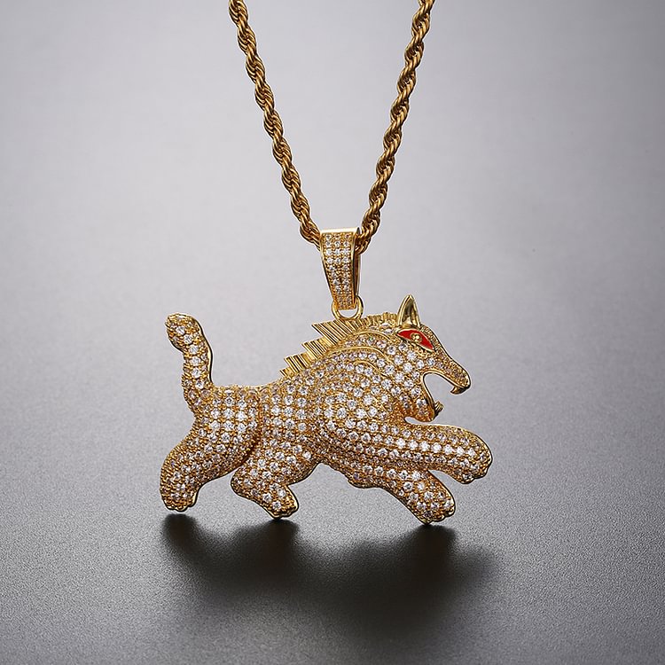 Iced Out Kylin Pendants Necklaces Hip Hop Bling Bling