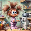 Girl In Kitchen-11CT Stamped Cross Stitch 40*40cm/15.75*15.75in