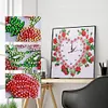 DIY Flower Special Shaped Diamond Painting Clock