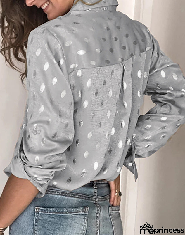 Long Sleeve Print Loose T-shirt Top