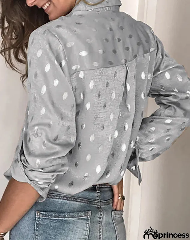 Long Sleeve Print Loose T-shirt Top